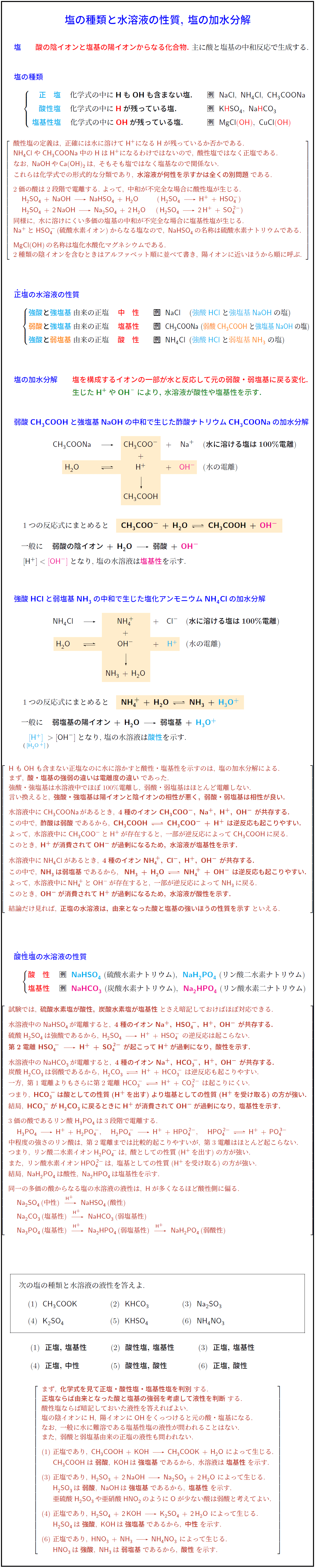 salt-hydrolysis