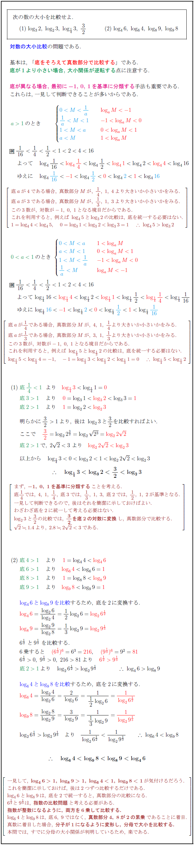 logarithm-comparison